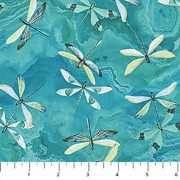 Tranquil Waters - Dragonflies, Turquoise Multi