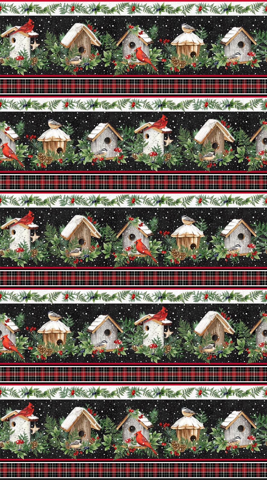 Winter Song - Border Stripe, Black