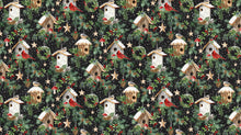 Load image into Gallery viewer, Winter Song - Birdhouses, Black
