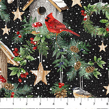 Load image into Gallery viewer, Winter Song - Birdhouses, Black
