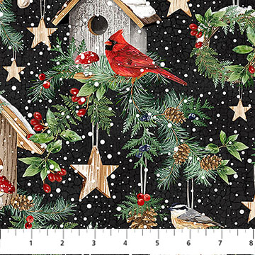 Winter Song - Birdhouses, Black