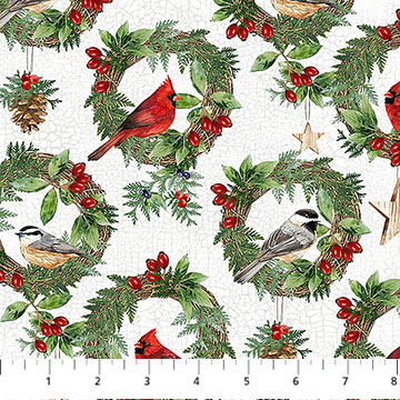 Winter Song - Wreaths, White