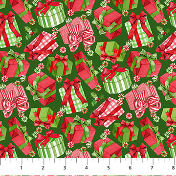 Vintage Christmas - Presents, Green