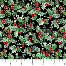 Load image into Gallery viewer, Home for Christmas - Packed Holly, Black Multi

