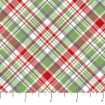 The Christmas Mouse Flannel - Plaid, White Multi