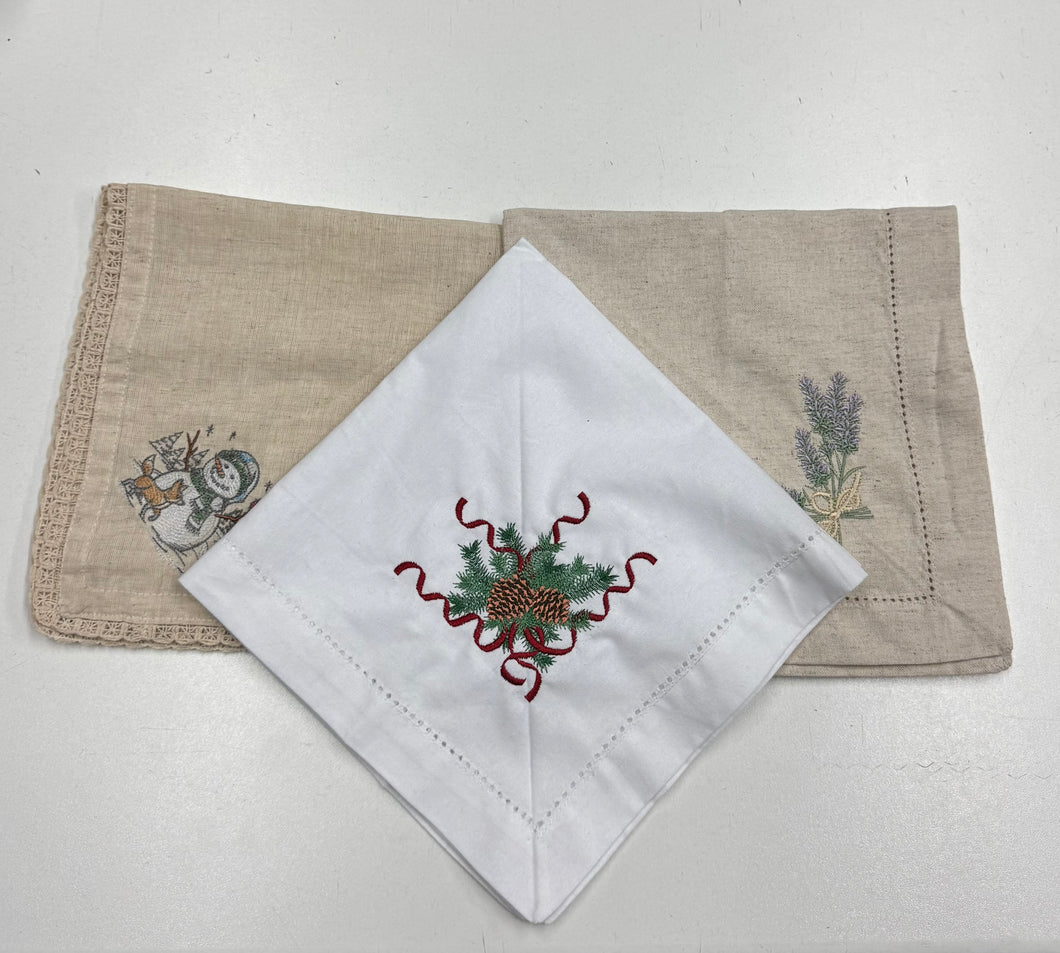 Linen Napkin Embroidery