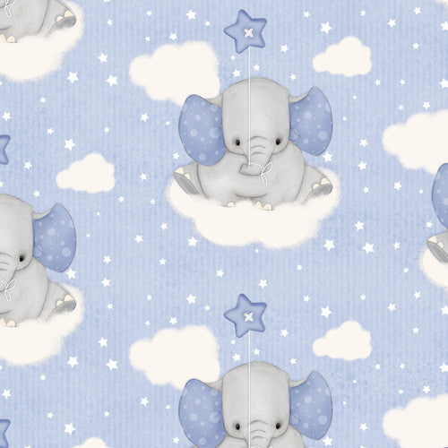 Elephants on Clouds Flannel