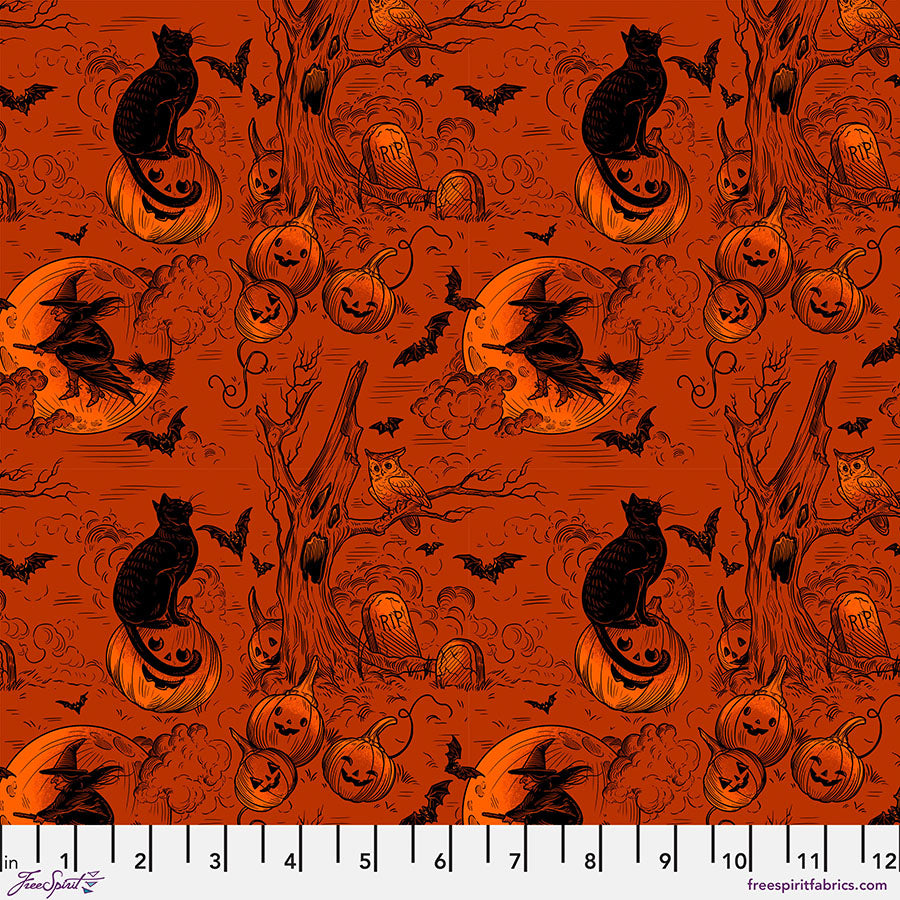 Costumes & Cobwebs - Haunted Toile, Orange