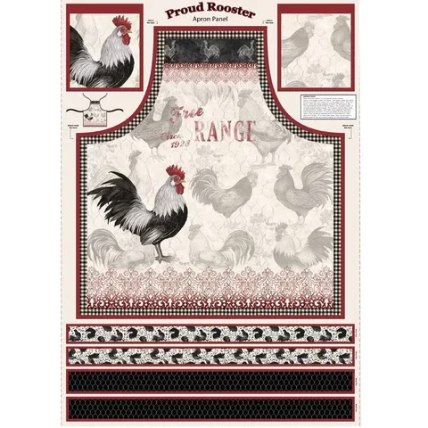 Proud Rooster Apron Panel
