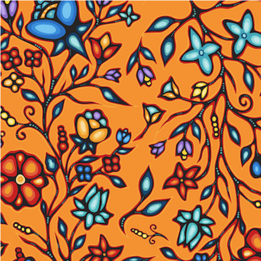 Ojibway Florals - Orange