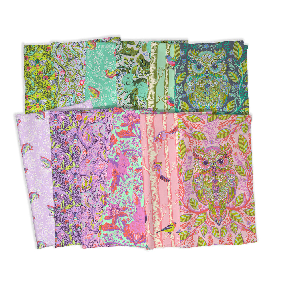 PRE-ORDER: Tula Pink Full Moon Forest II Fat Quarter Bundle, 40pcs