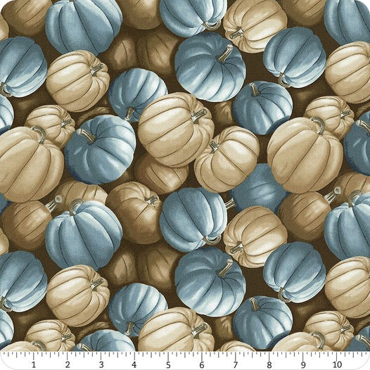 Autumn Vibes - Tossed Pumpkins, Blue