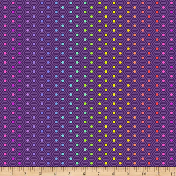 Tula Pink Hexy Rainbow - Starling