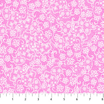 Pink/White Lace Print