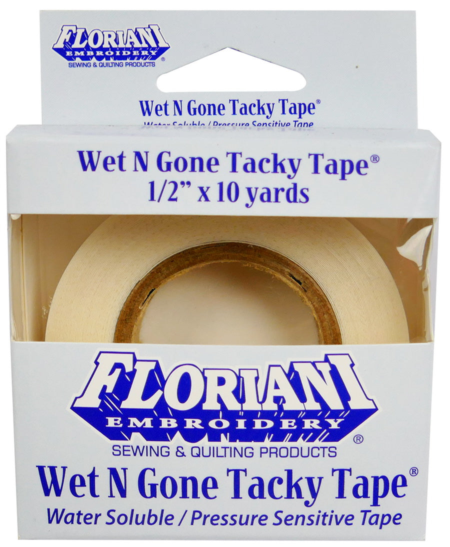 Floriani Wet N Gone Tacky Tape – 1/2″ x 10yds