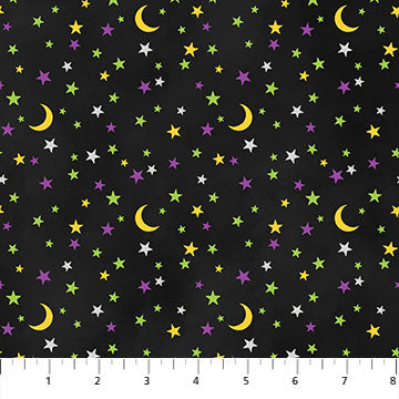Gnomes Night Out - Moon & Star Toss on Black