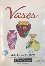 Load image into Gallery viewer, Inspira embroidery designs multi-format cd &quot;Vases&quot;
