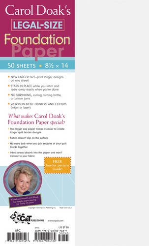 Carol Doak's Legal-Size Foundation Paper (50 Sheets)