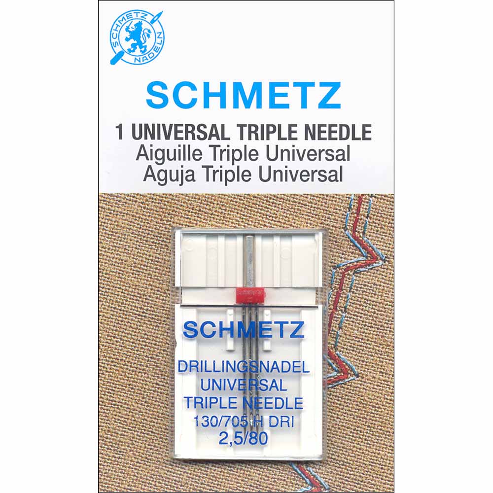 SCHMETZ #1796 Triple Needle Carded - 80/12 - 2.5mm - 1 count