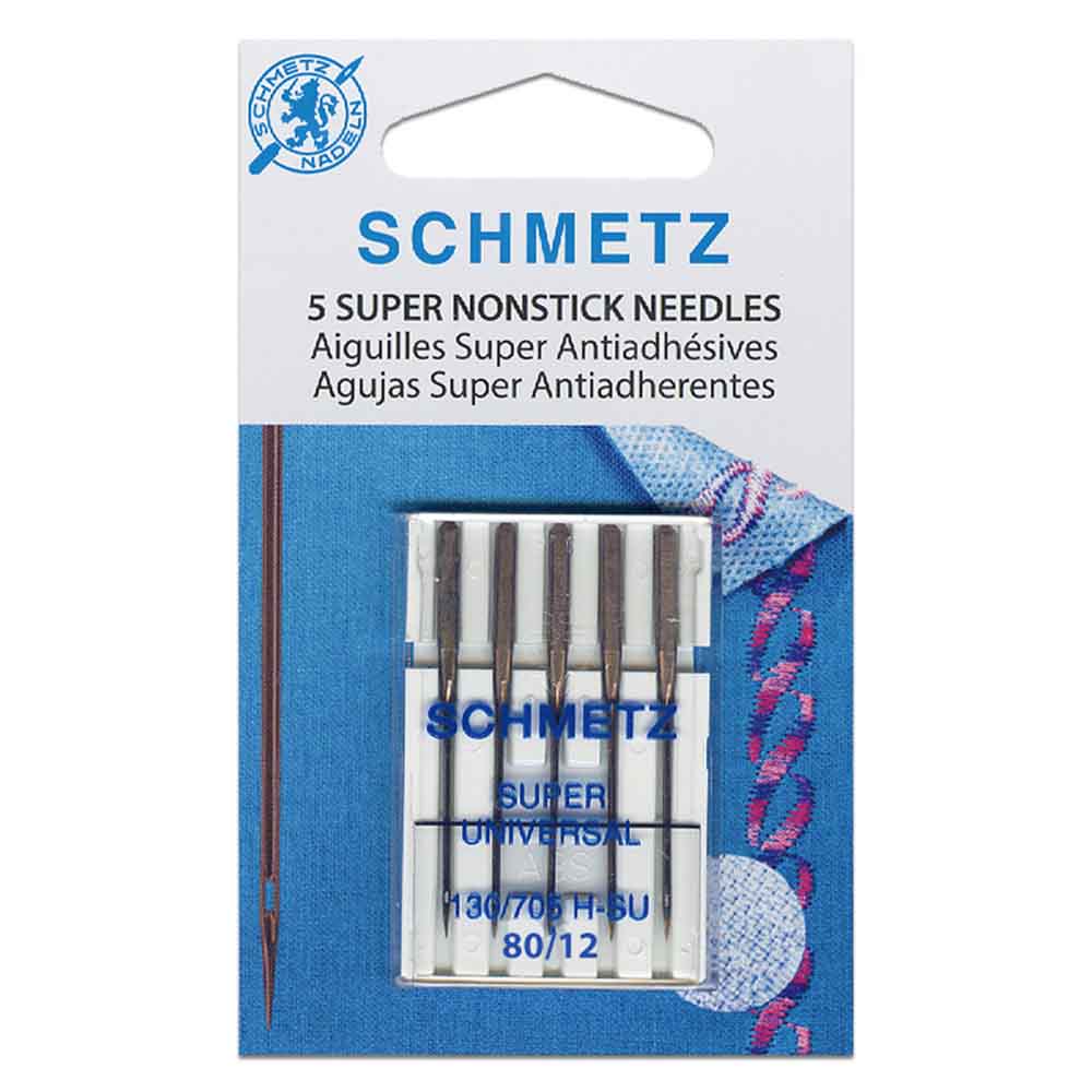 SCHMETZ #4502 Super NonStick Needles Carded - 80/12 - 5 count