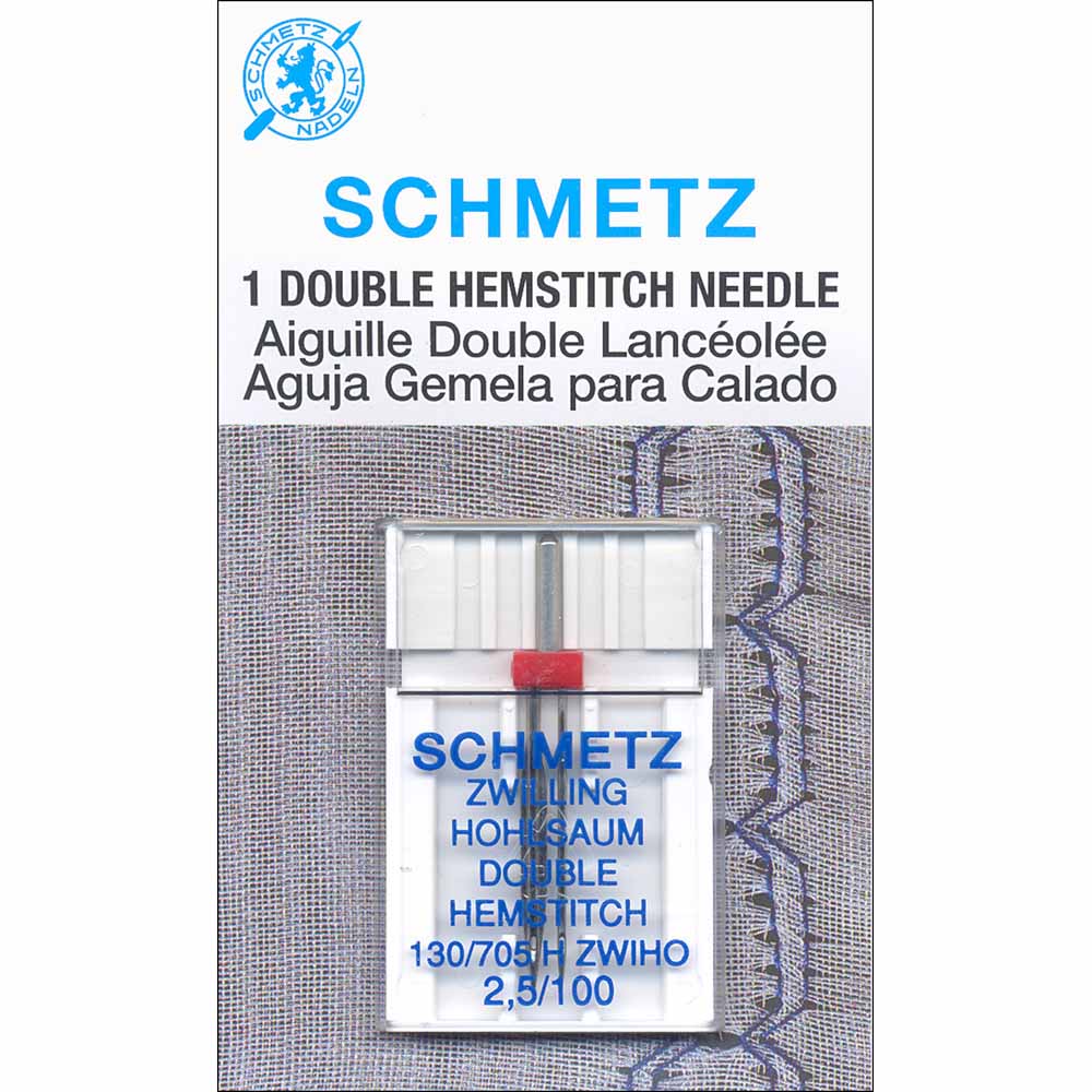 SCHMETZ #1773 Hemstitch Double Needles Carded - 100/16 - 1 count