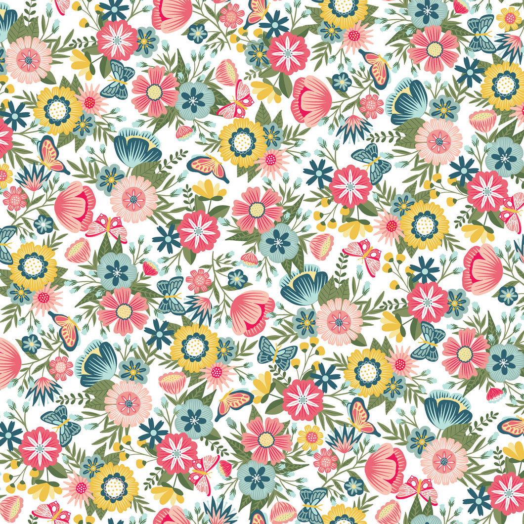 Vintage Flora - Packed Floral, White