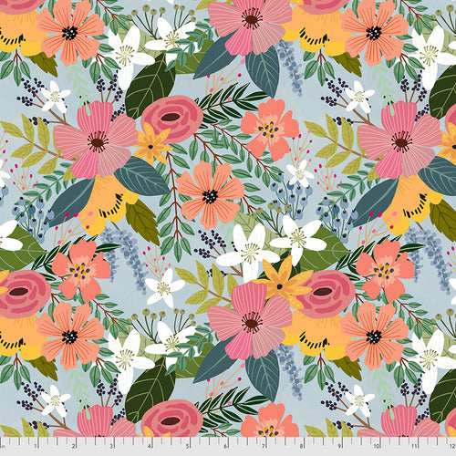 Floral, Blue