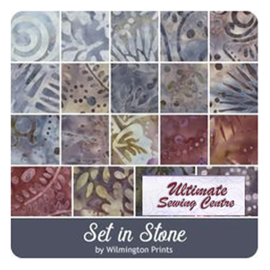 Wilmington Batiks - Set In Stone, 5 karat mini-jewels 24 piece 5