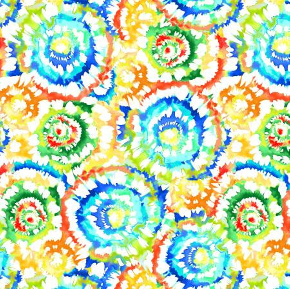 Multi-colour Spin Art Wide Back