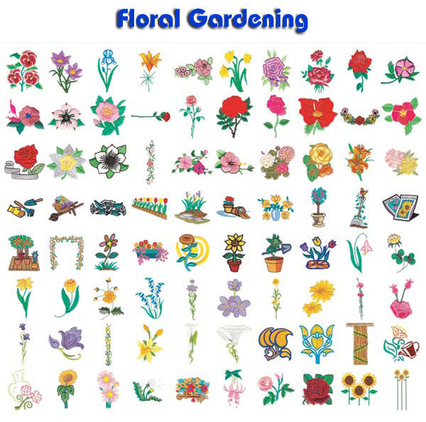 Stitchitize Floral Gardening CD
