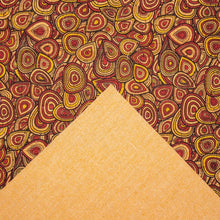 Load image into Gallery viewer, Geometric Cork Brick Tea Red with Gold Metallic Flecks
