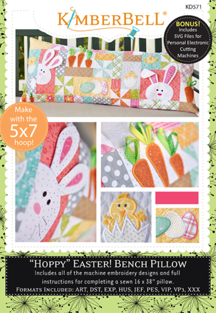 Hoppy Easter! Bench Pillow - KimberBell