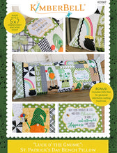 Load image into Gallery viewer, Luck O’ The Gnome Bench Pillow - KimberBell
