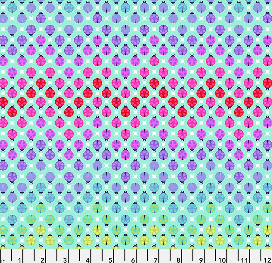 Tiny Beasts Painted Ladies Glimmer - Tula Pink - PER QUARTER METRE Tiny Beasts Painted Ladies Glimmer - Tula Pink - PER QUARTER METRE